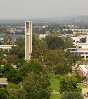 aerial shot of campus