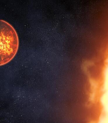 Molten planet near star