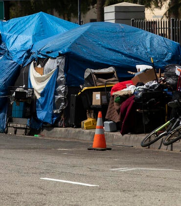 homeless encampment in Los Angeles