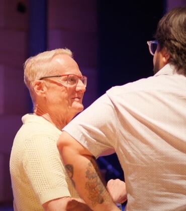 Stu Krieger at his retirement ceremony