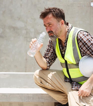 overheating worker
