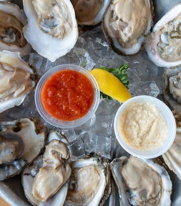 oysters on a plate