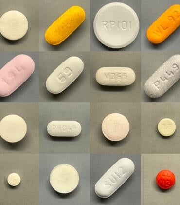 Montage of drugs tested in the Grover lab at UCR