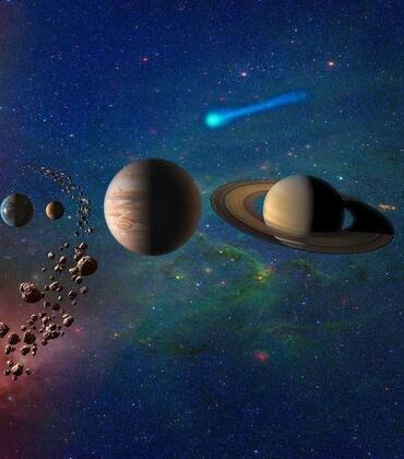 Rendering of our solar system