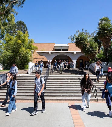 Students walking on campus