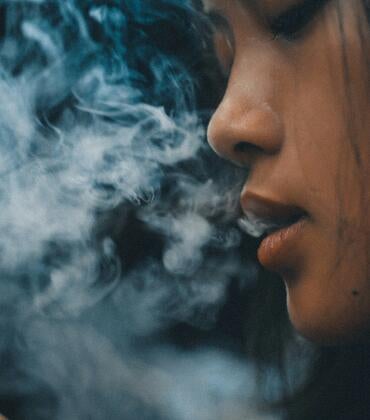 Woman vaping