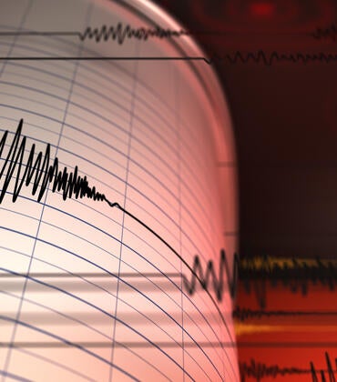 seismograph image showing earthquake