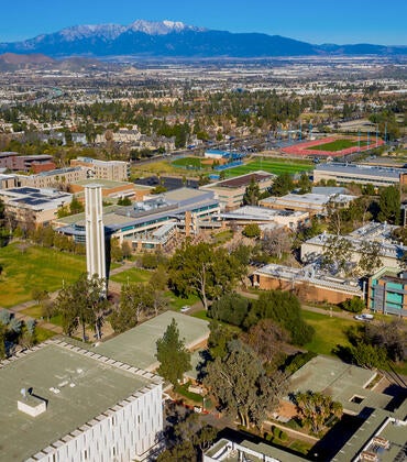 UCR campus as seen from a drone