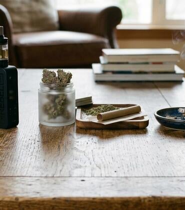 AI-generated image of vaping cigarette cannabis