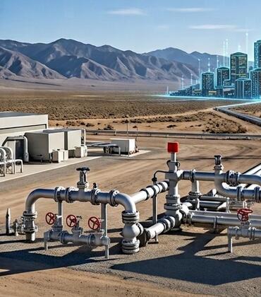 AI image of geothermal facility