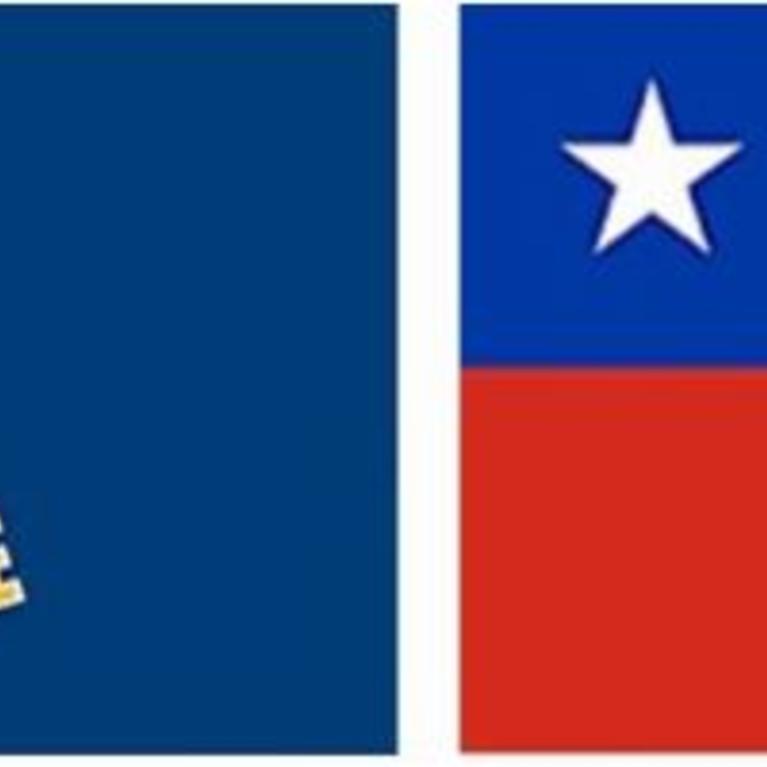 UCR Flag and Chilean Flag