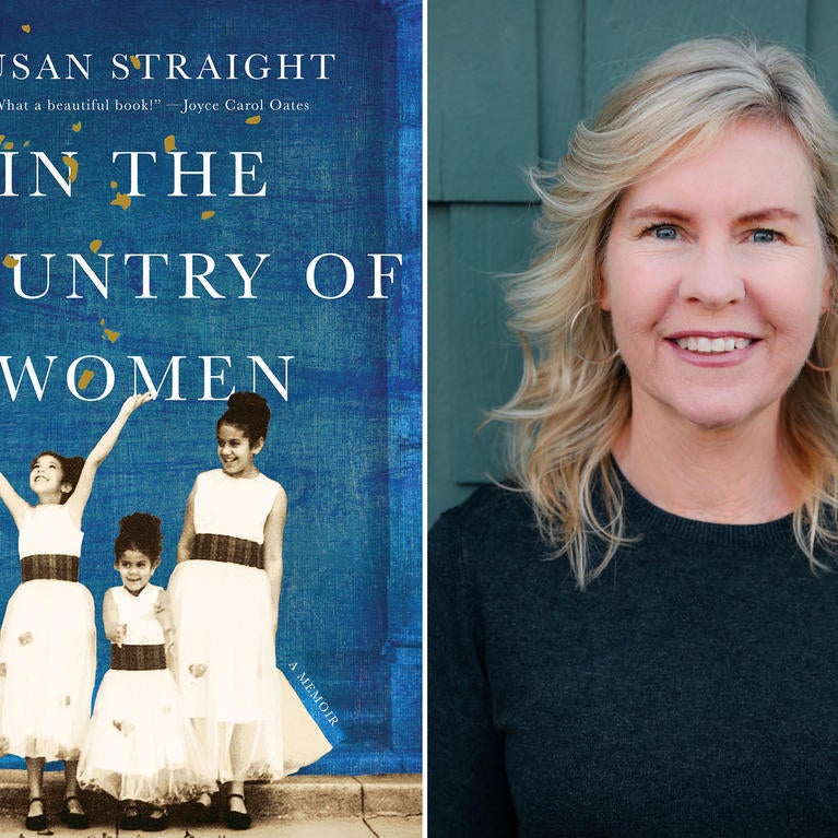 Book cover for "In the Country of Women" and photo of author Susan Straight