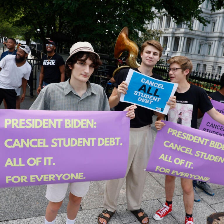 student loan debt protest