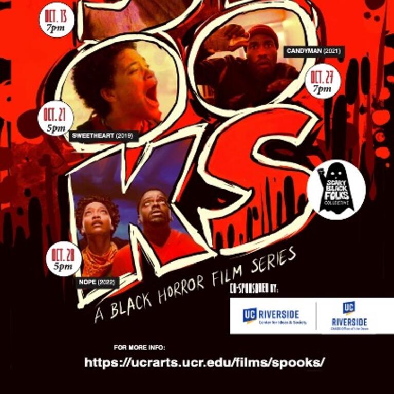 "Spooks: A Black Horror Film Series" poster by John Jennings.