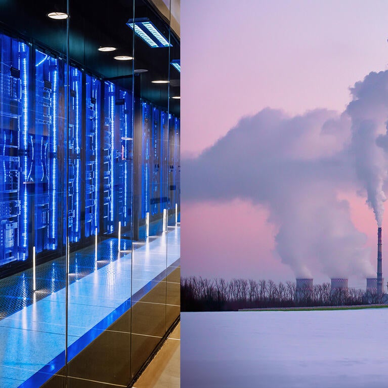 data center and power plant