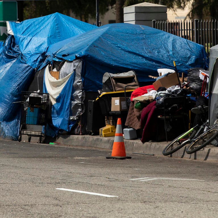 homeless encampment in Los Angeles