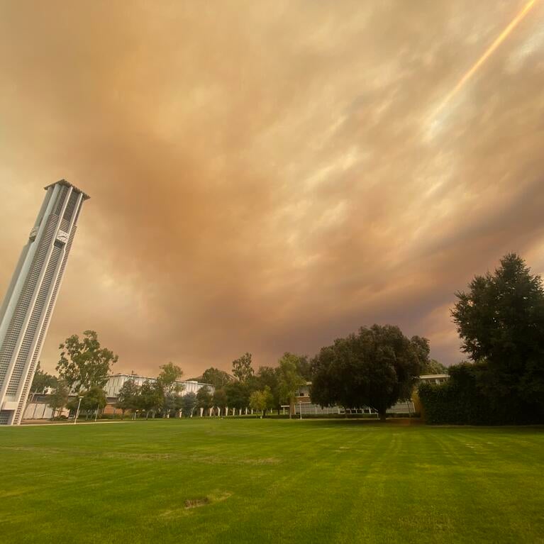 Smoke above UCR campus