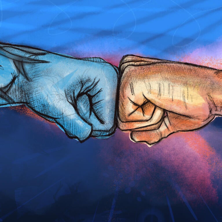 A forgiving fist bump