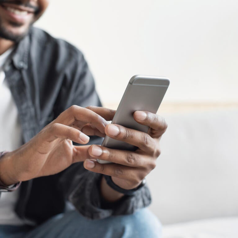 cell phone in hands