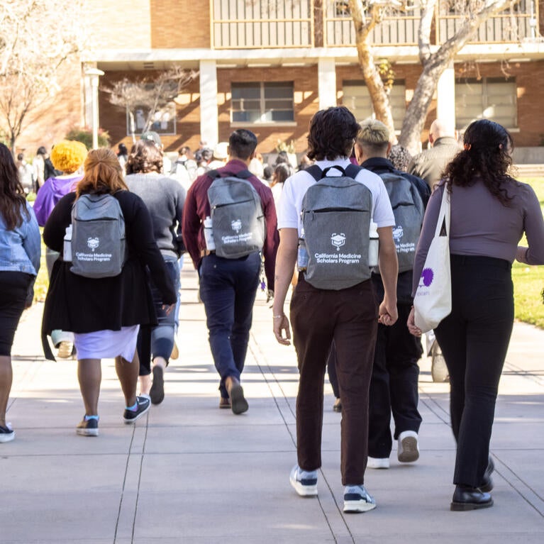 Students with CMSP backpacks