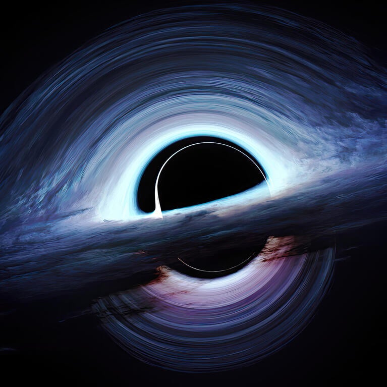 Illustration of supermassive black hole