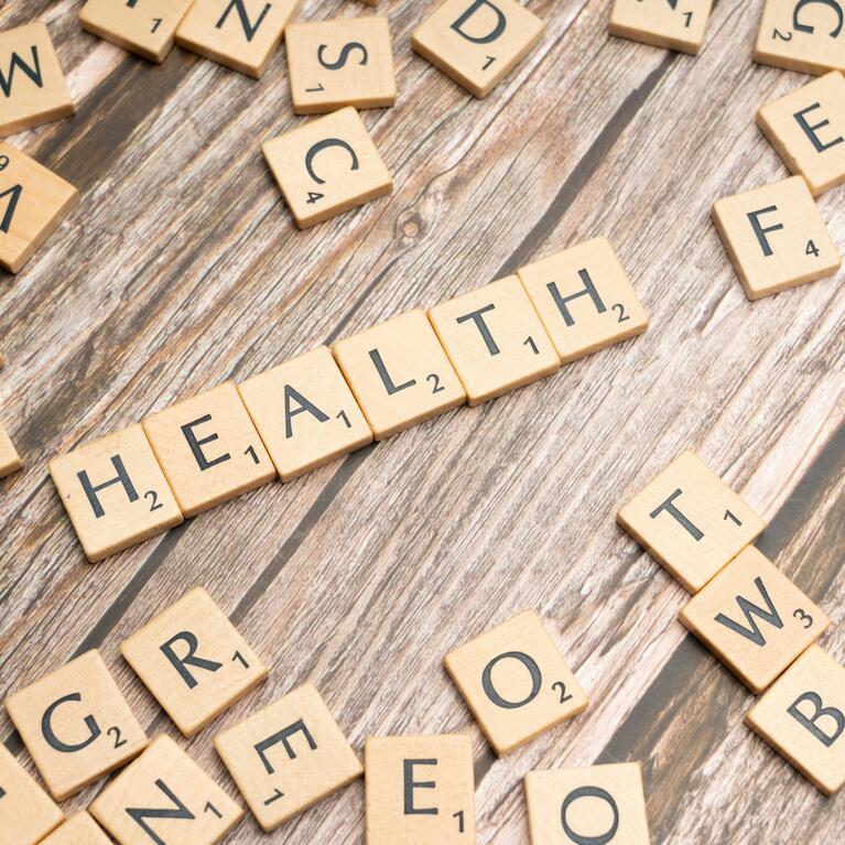 Health spelled out