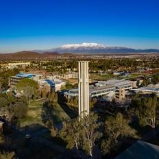 campus with snowcaps