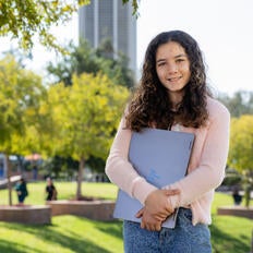 Alisa Perales on campus