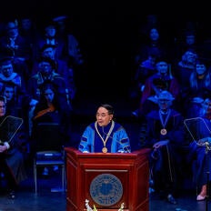 Chancellor Hu speaks at inauguration