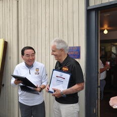 Chancellor Hu and Richard Munio