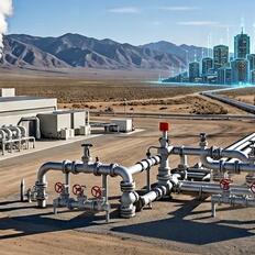 AI image of geothermal facility