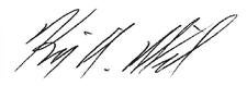 UCR Chancellor, Kim A. Wilcox signature