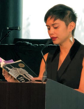 Rachelle Cruz at the 2018 American Book Award reception in Oakland on Oct. 28. 