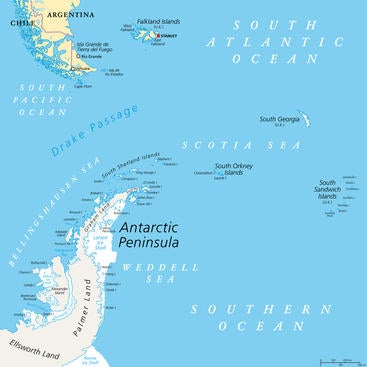 Southern Ocean map