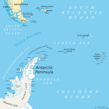 Southern Ocean map Southern Ocean map