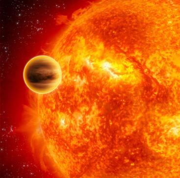 Giant exoplanet in transit