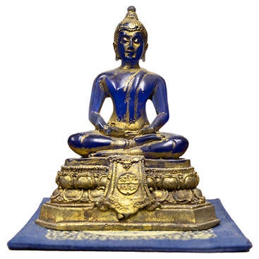 Blue Buddha statuette