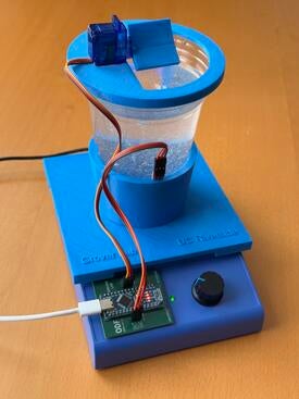 fake drug testing machine in Grover's lab