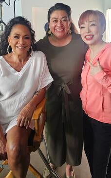 Photo of Xóchitl Chávez, Sheila E., and Nora Suzuki