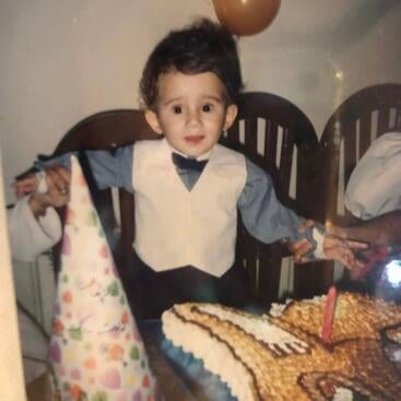 Vala Masjedizadeh as a child