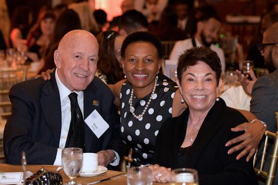 The Rubins with Dean Deborah Deas, courtesy of the UCR School of Medicine