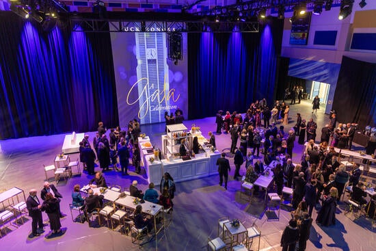 A cocktail reception at the 2024 UCR Honors Gala