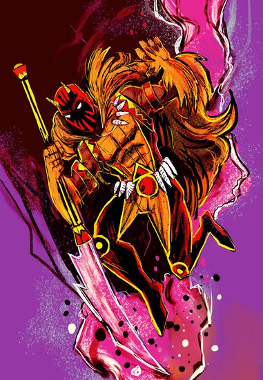 Lion Man drawing