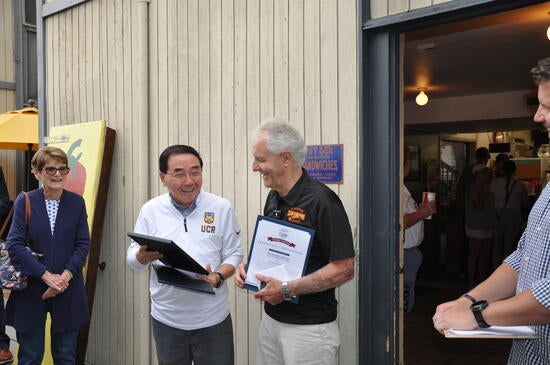 Chancellor Hu and Richard Munio
