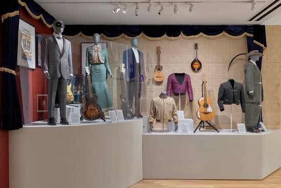 Photo of outfits and instruments.