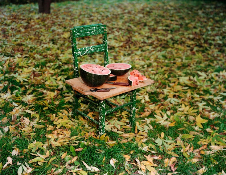 Watermelon and Chair, 1982. Archival pigment ink print.