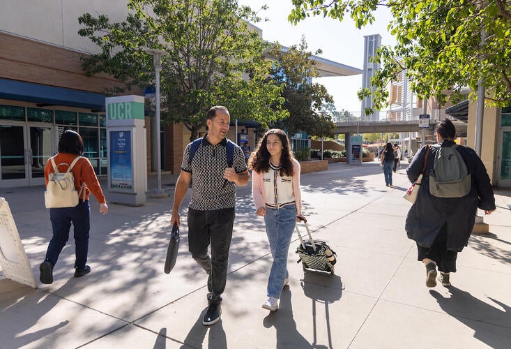 Rafael and Alisa Perales on campus