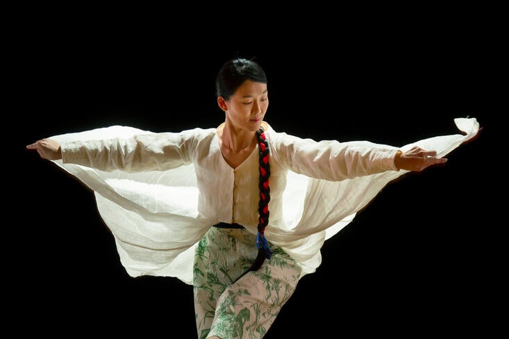 Assistant professor DaEun Jung dancing on stage