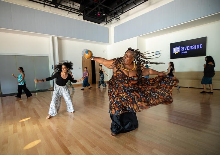 Dancers in the dance studio