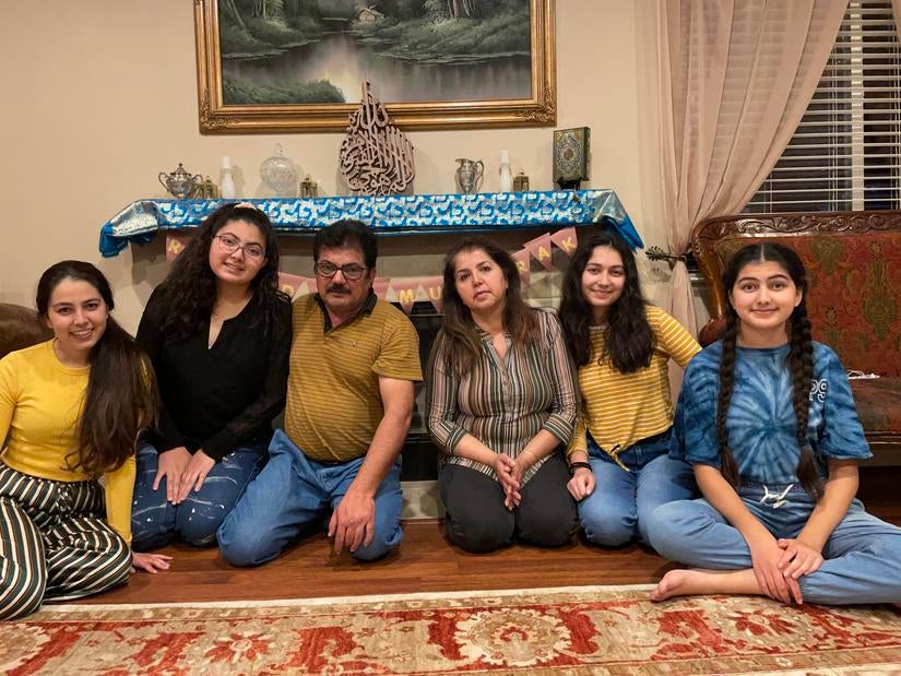 Mariam Danish (far left) with her family in Temecula. (Photo courtesy of Mariam Danish)